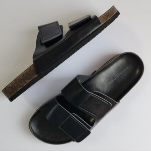 Banana Republic Black Vegan Leather Men's Sandals NWT Size 10